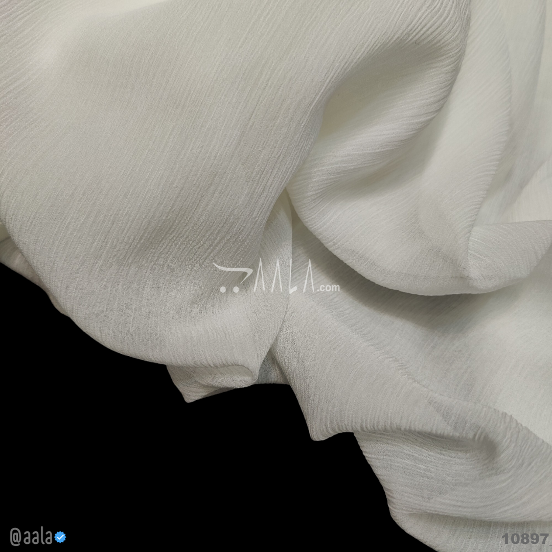 Pure 60 Grams Chiffon Silk 44 Inches DYEABLE Per Metre 10897