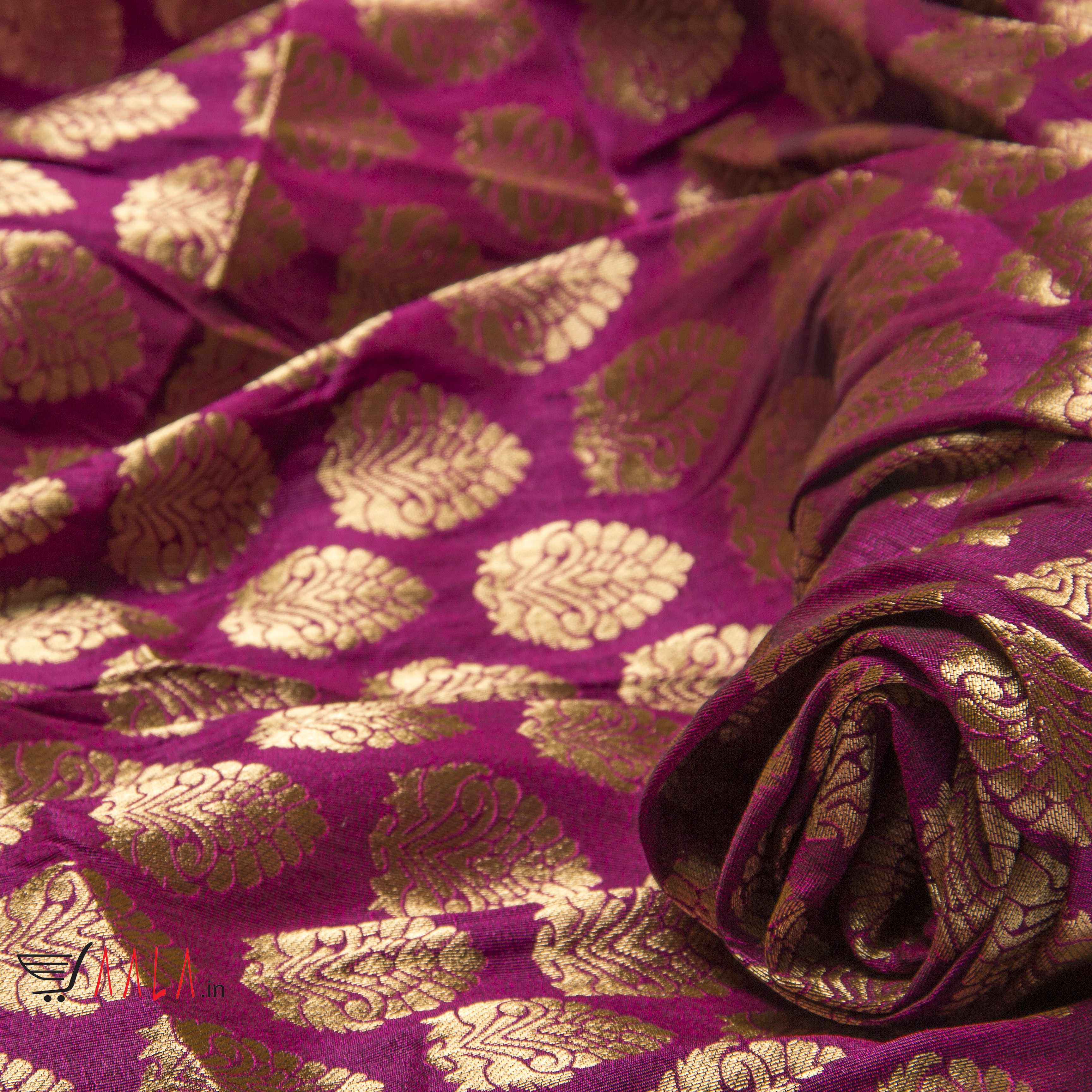 Brocade Silk Poly-ester 44 Inches Dyed Per Metre #1806