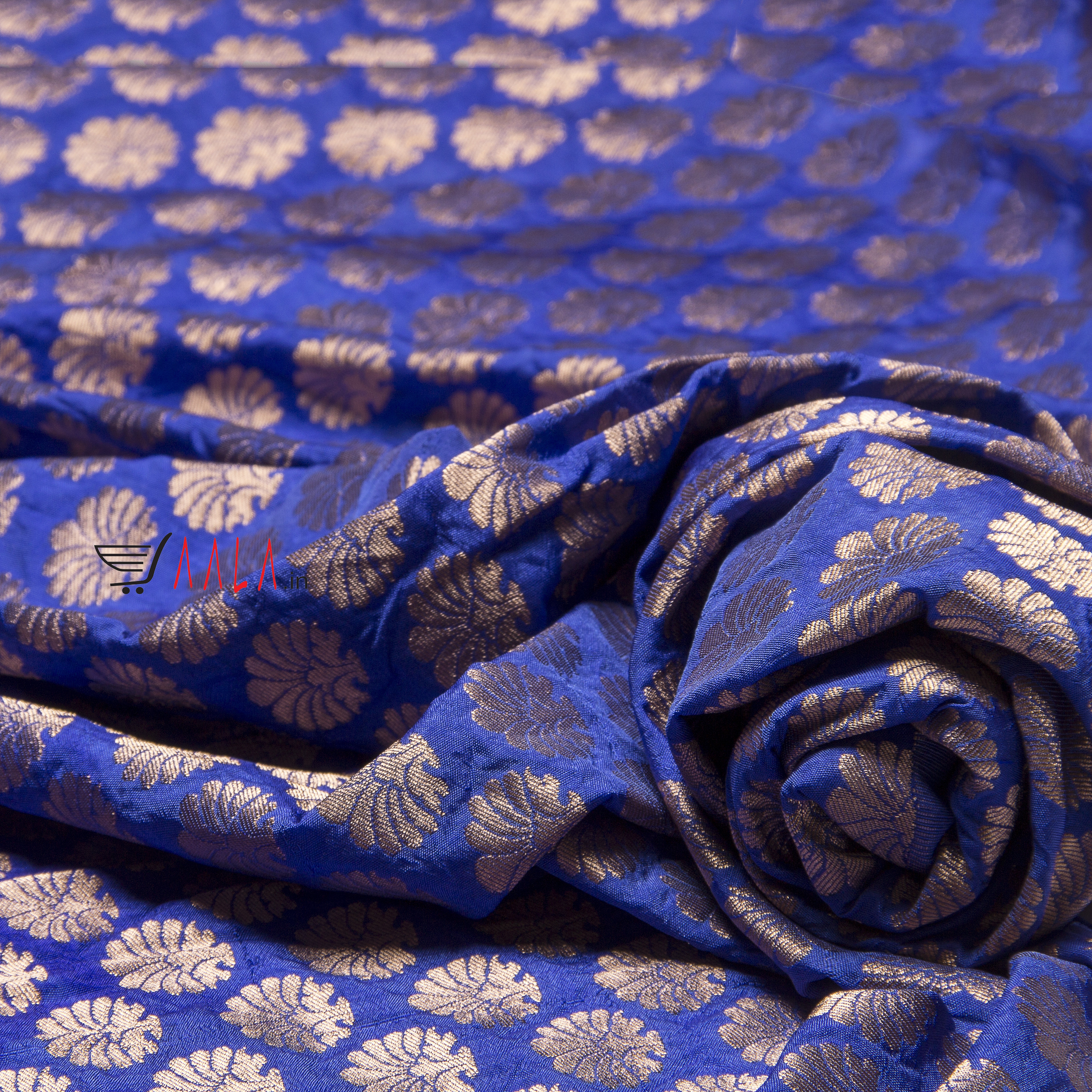 Brocade Silk Poly-ester 44 Inches Dyed Per Metre #1813