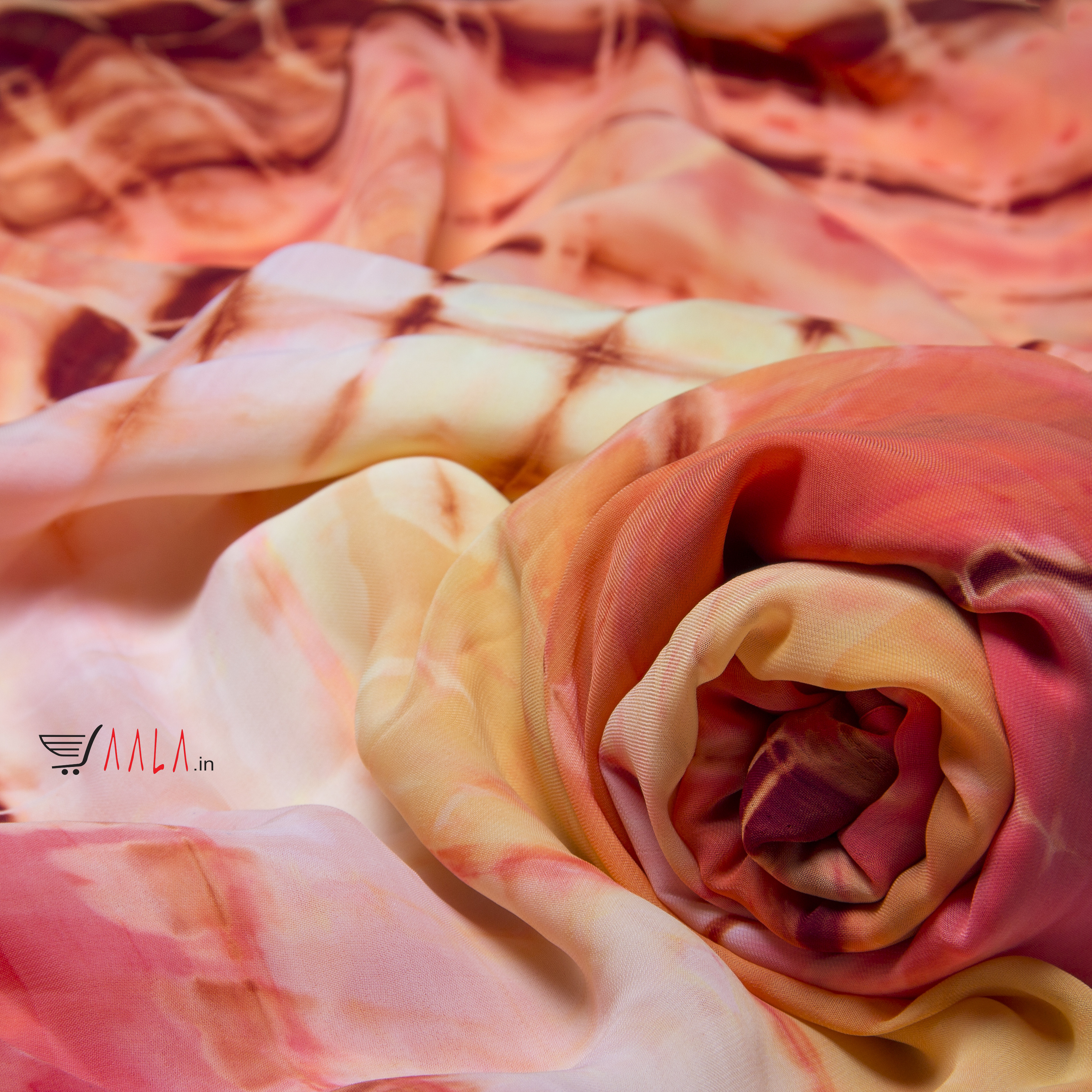 Shaded Satin Georgette Poly-ester 44 Inches Dyed Per Metre #1852