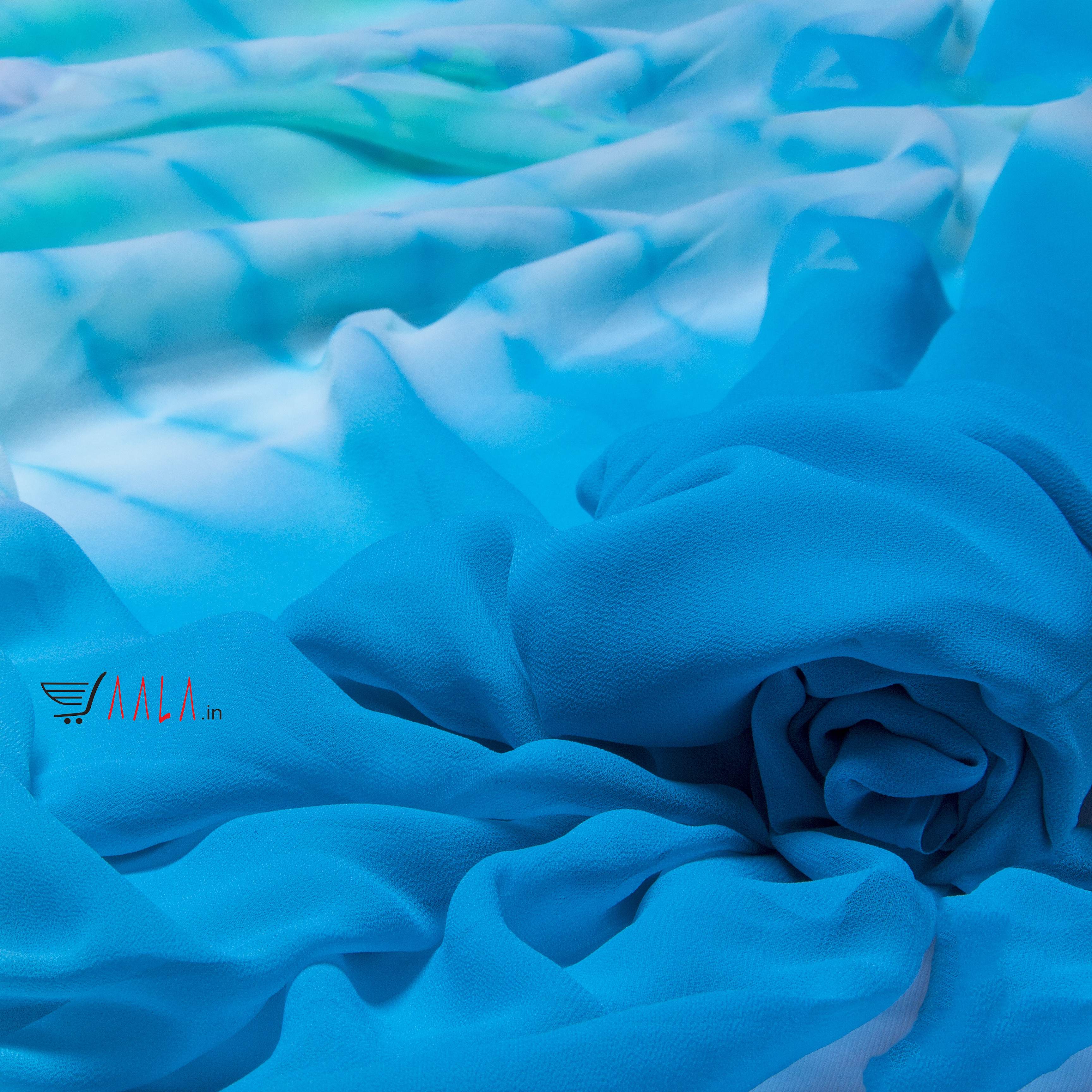 Shaded Georgette Poly-ester 44 Inches Dyed Per Metre #1875