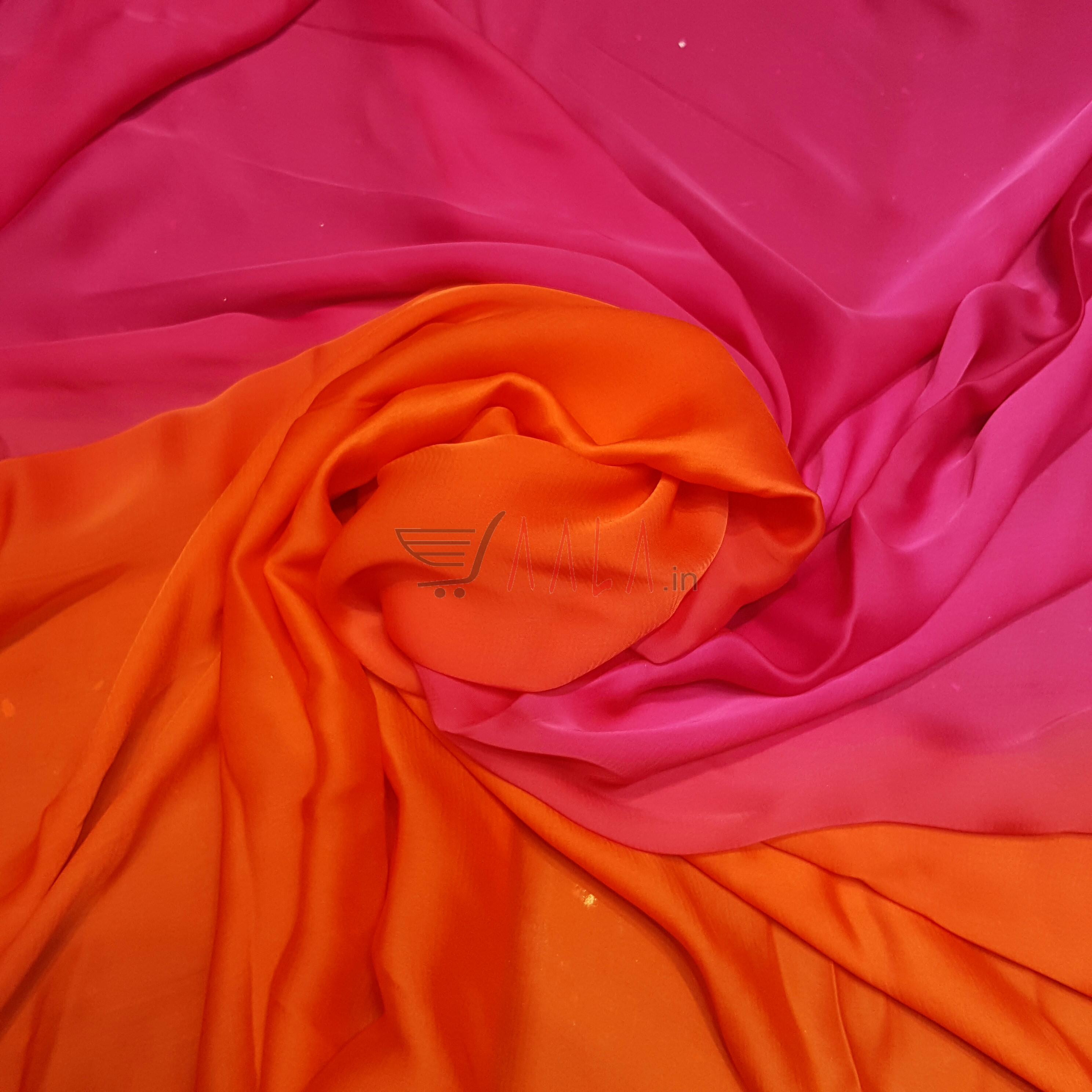 Shaded Satin Georgette Poly-ester 44 Inches Dyed Per Metre #2099