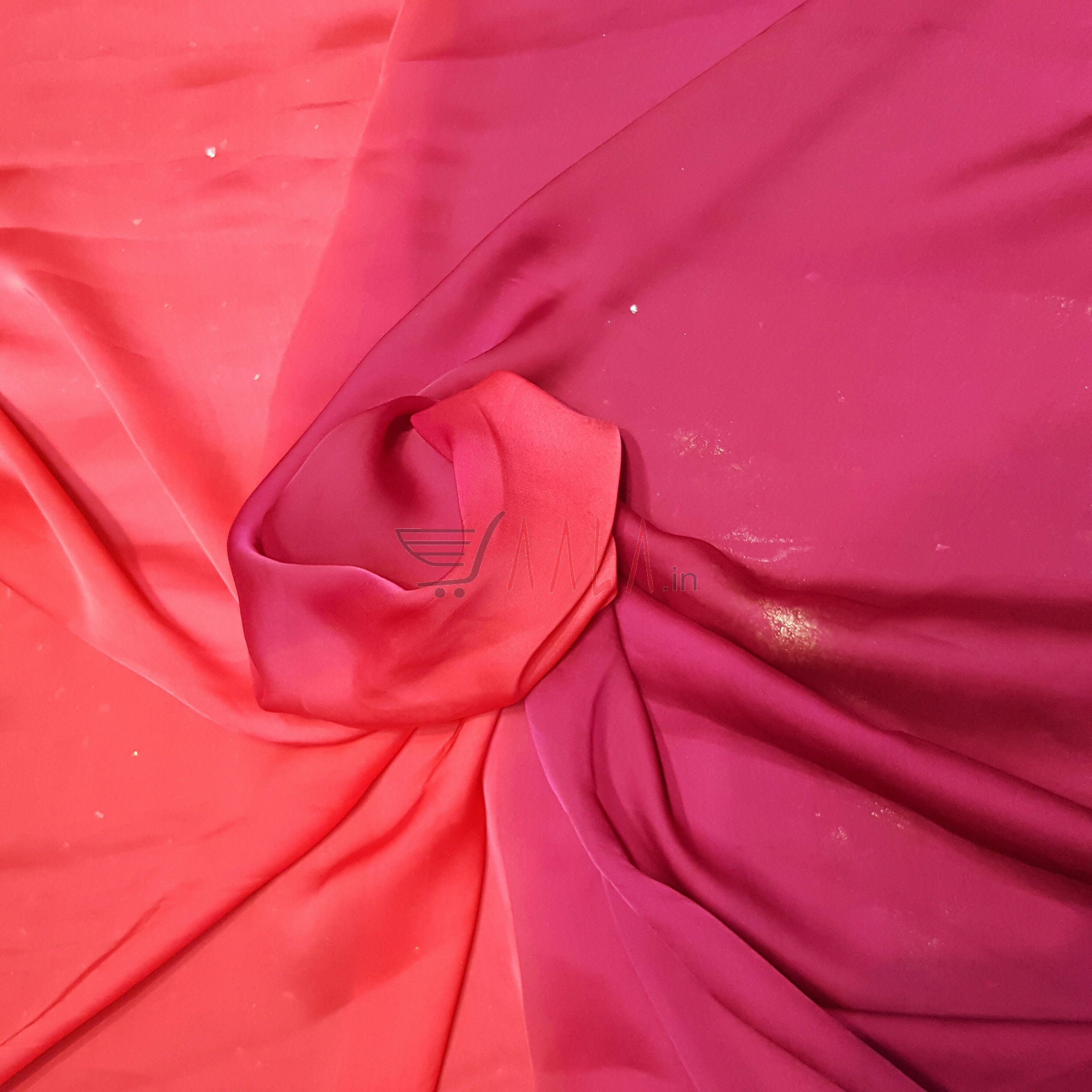 Shaded Satin Georgette Poly-ester 44 Inches Dyed Per Metre #2102