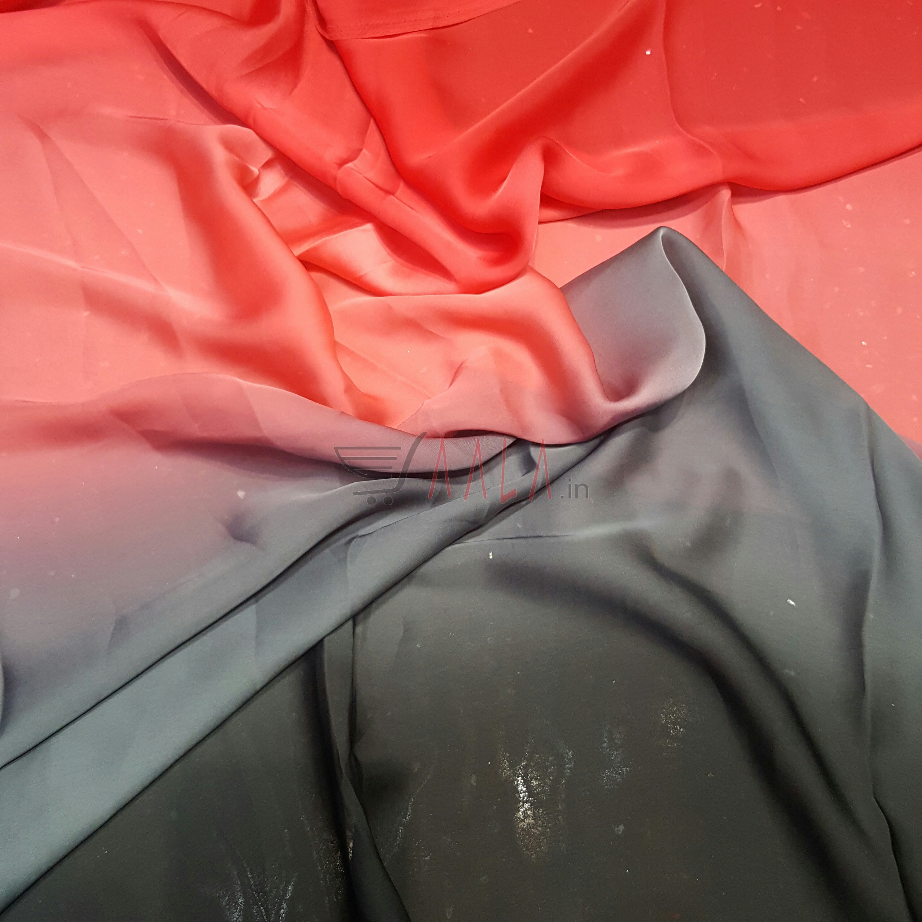 Shaded Satin Georgette Poly-ester 44 Inches Dyed Per Metre #2104