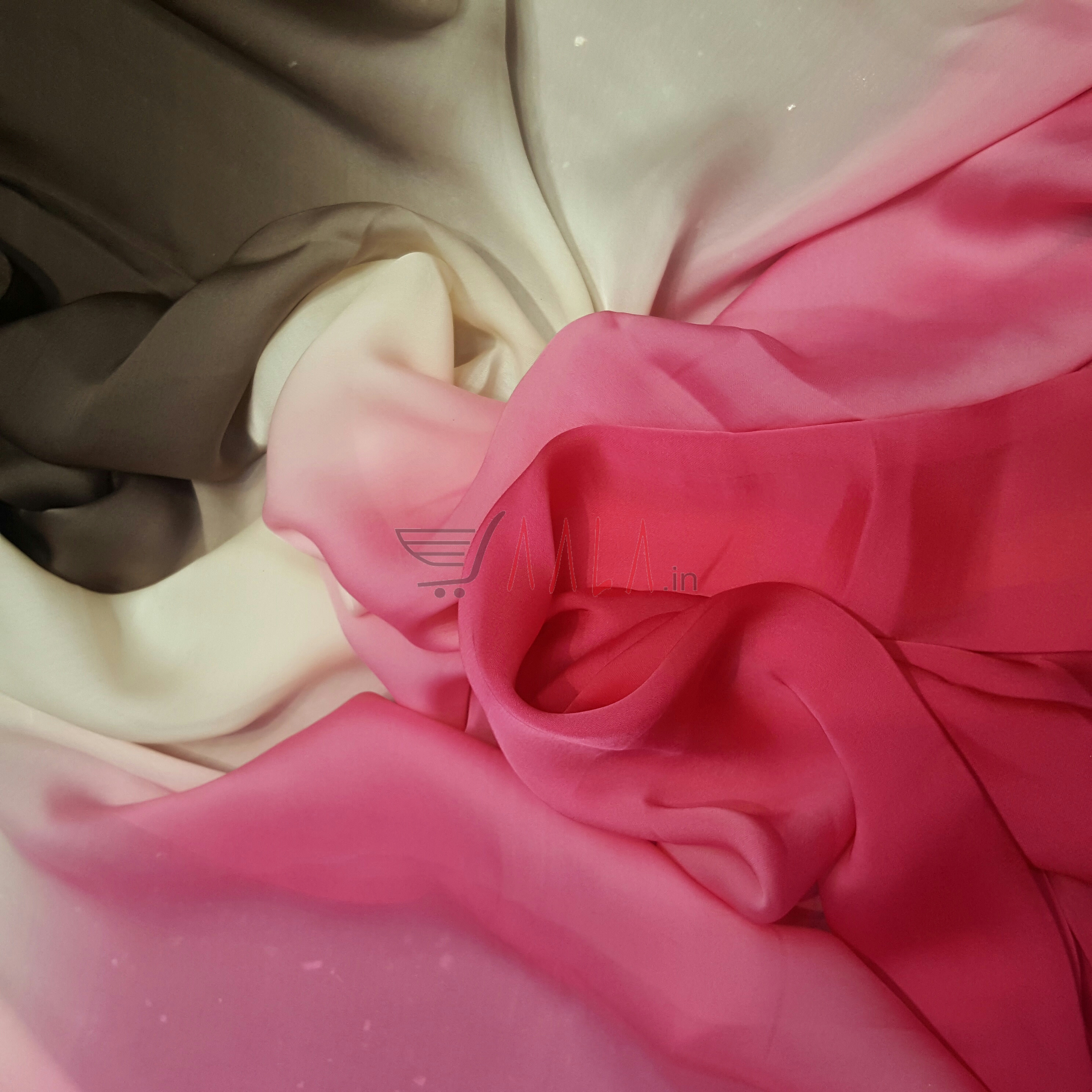 Shaded Satin Georgette Poly-ester 44 Inches Dyed Per Metre #2108