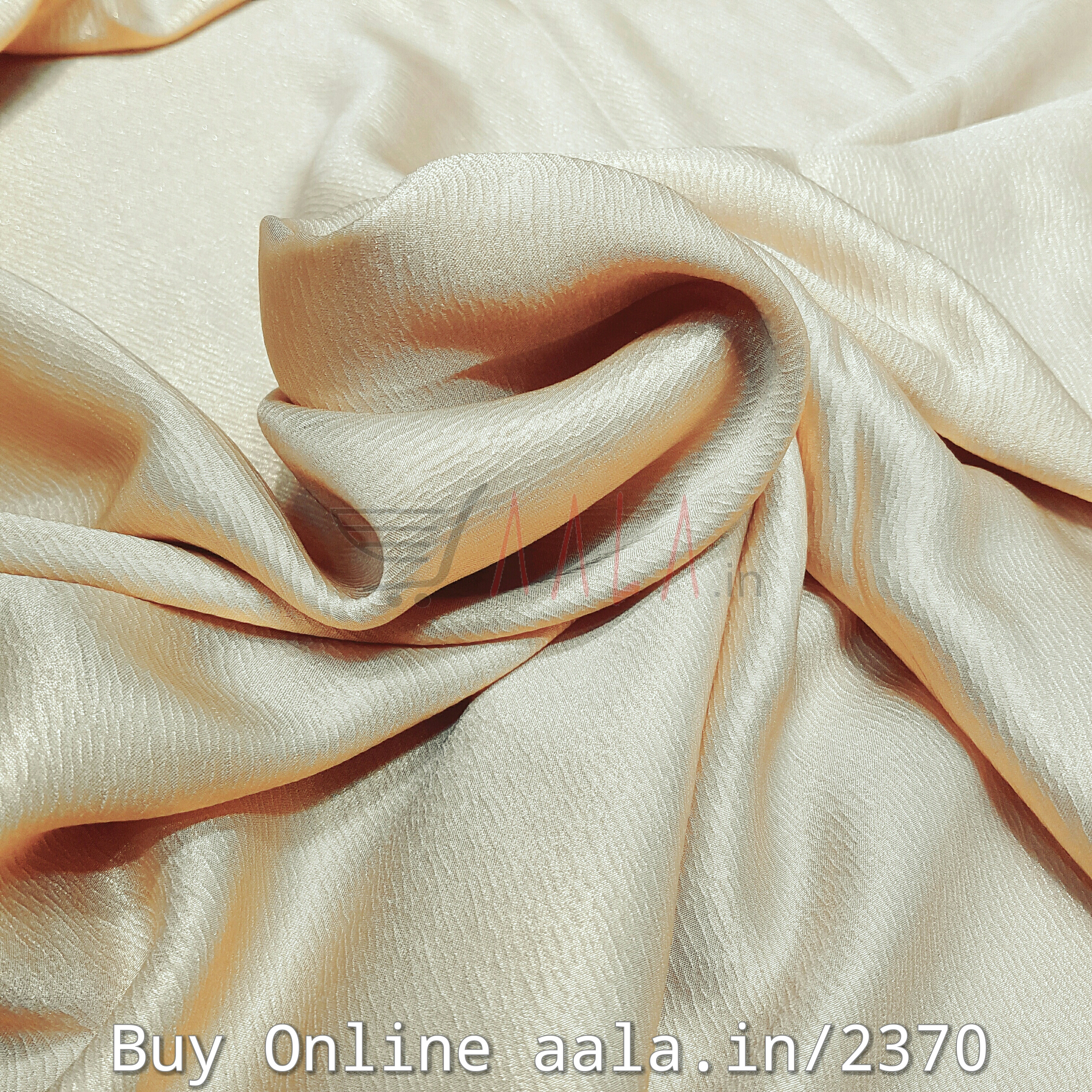 Foil Crush Satin Georgette Poly-ester 44 Inches Dyed Per Metre #2370