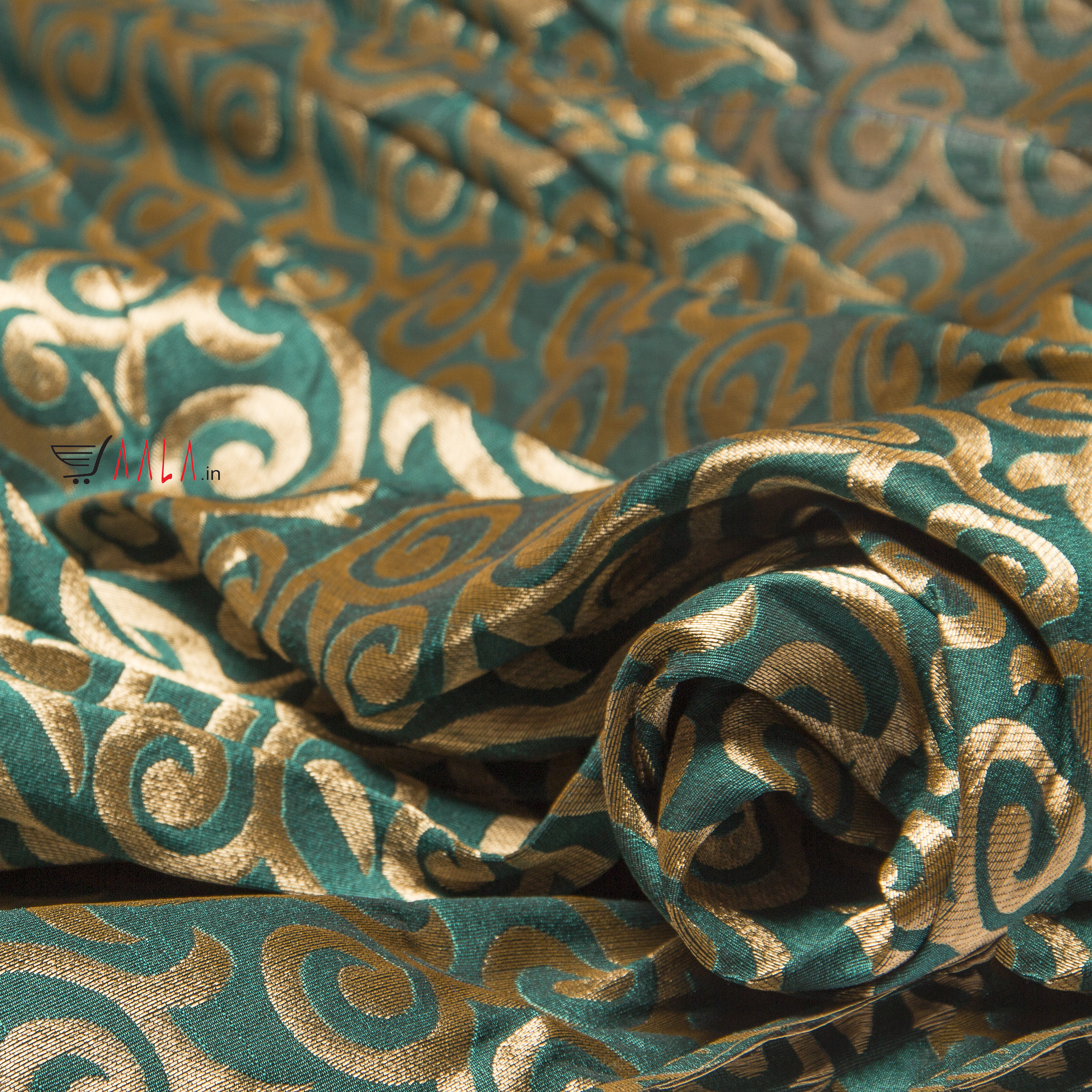 Brocade Silk Poly-ester 44 Inches Dyed Per Metre #1809
