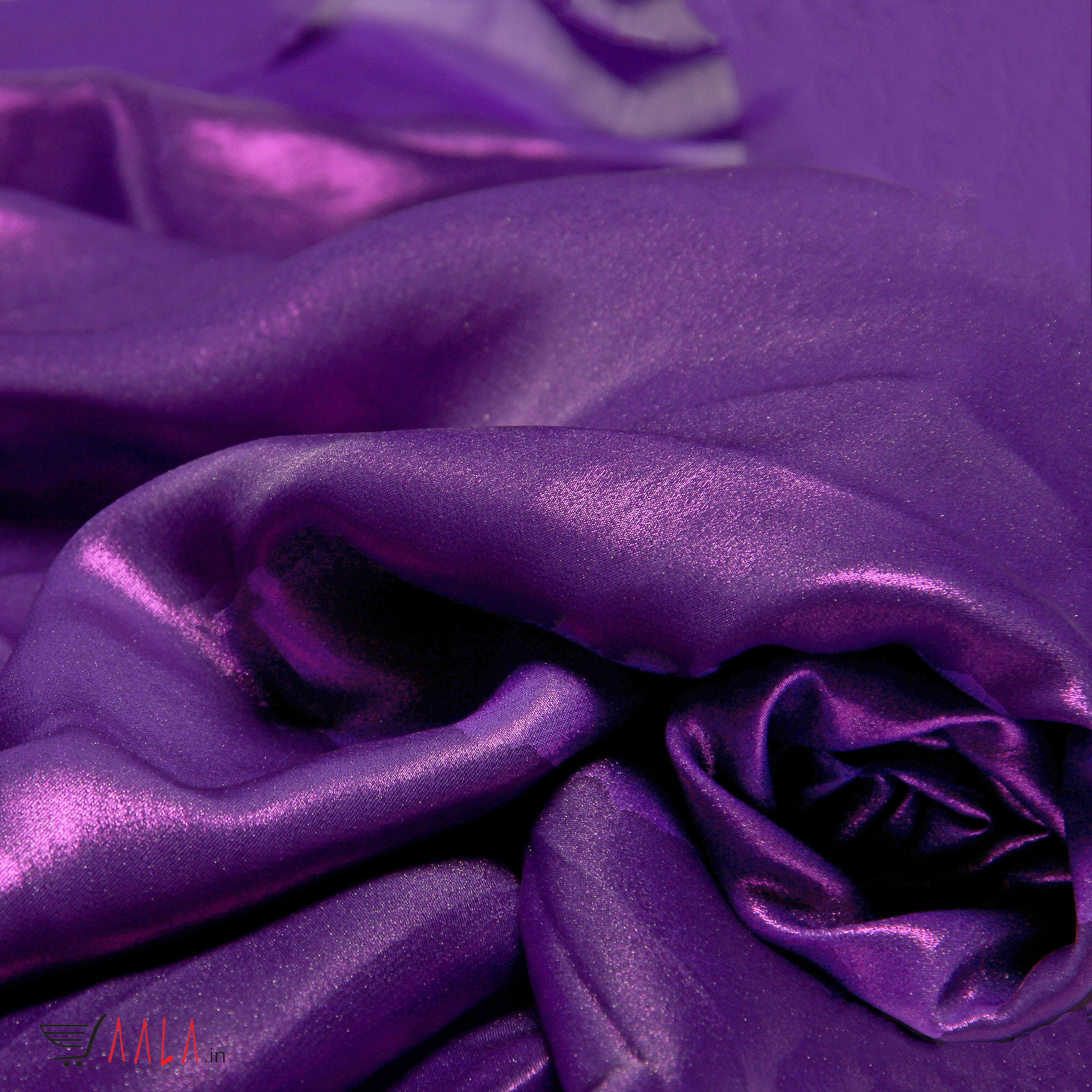 Foil Satin Georgette Poly-ester 44 Inches Dyed Per Metre #1834