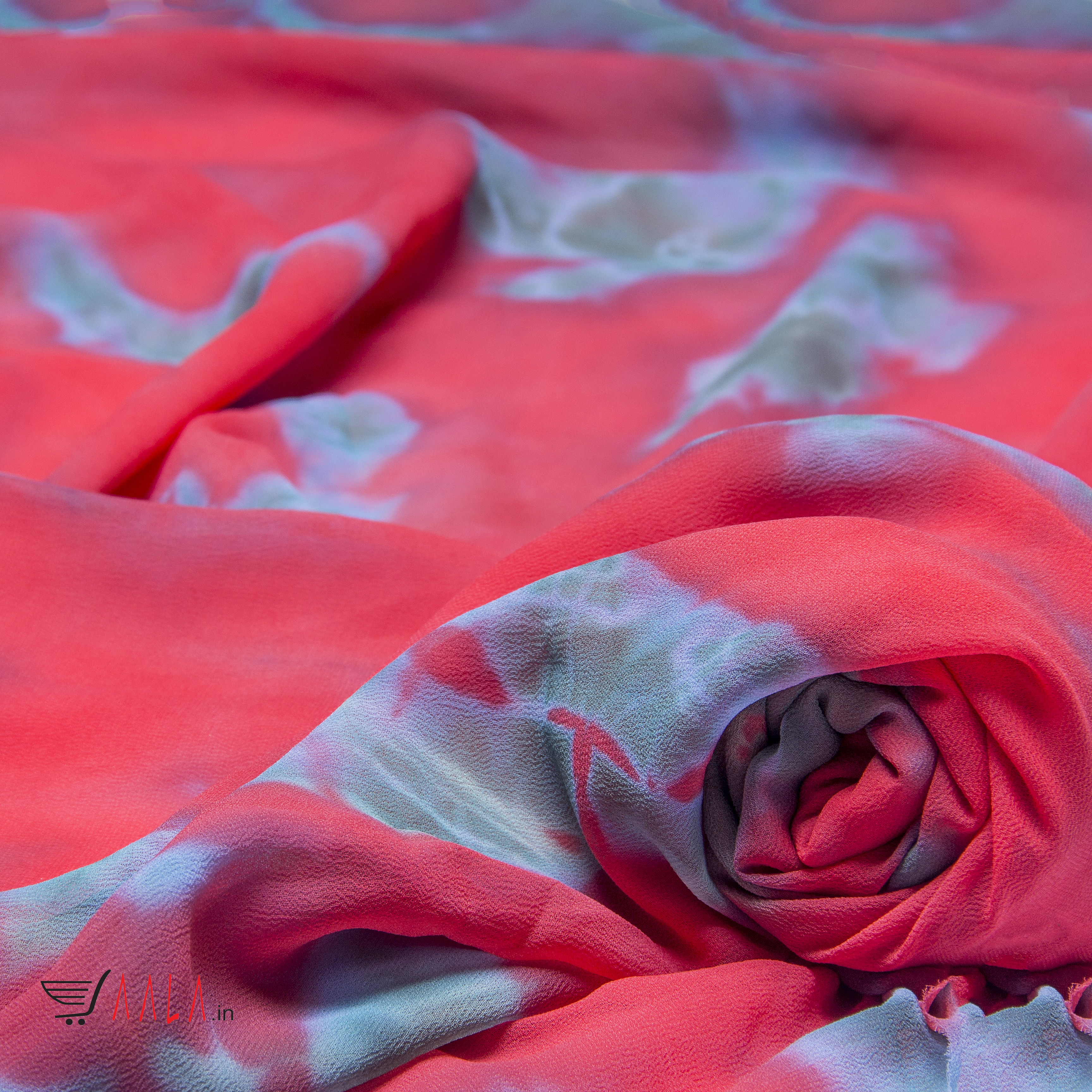 Shaded Georgette Poly-ester 44 Inches Dyed Per Metre #1861