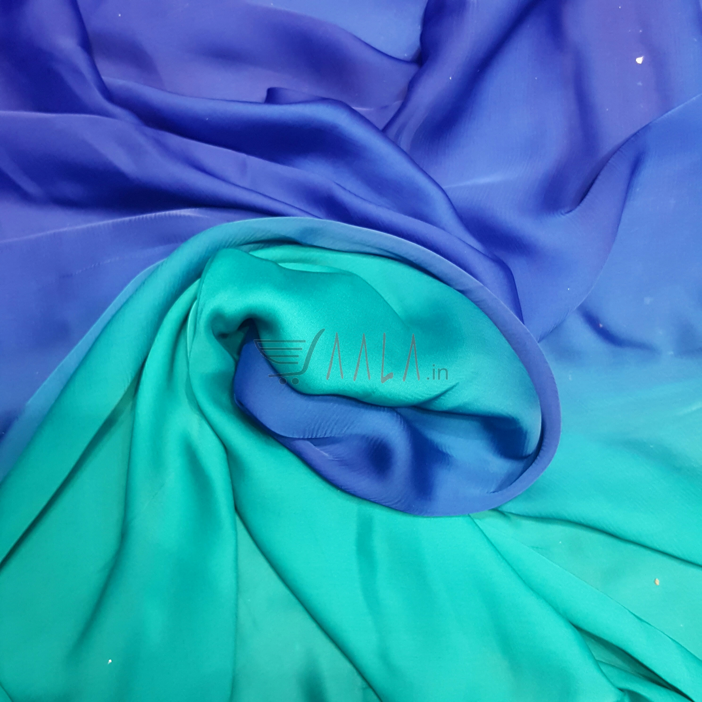 Shaded Satin Georgette Poly-ester 44 Inches Dyed Per Metre #2098