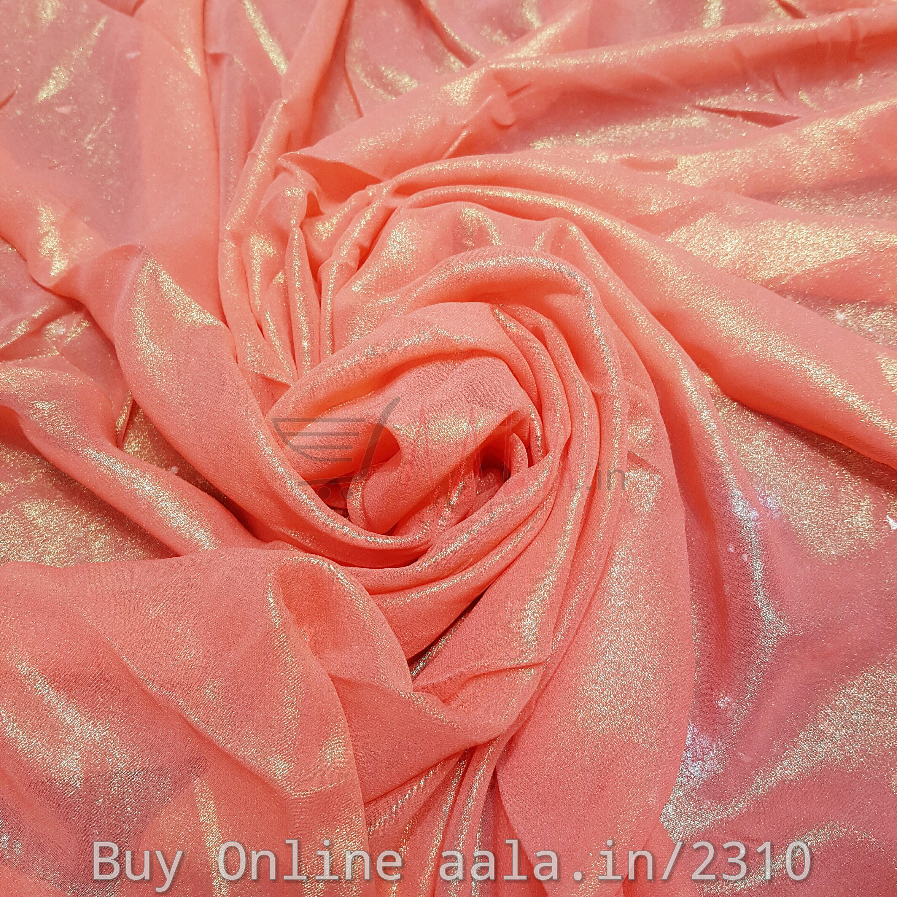 Foil Georgette Poly-ester 44 Inches Dyed Per Metre #2310