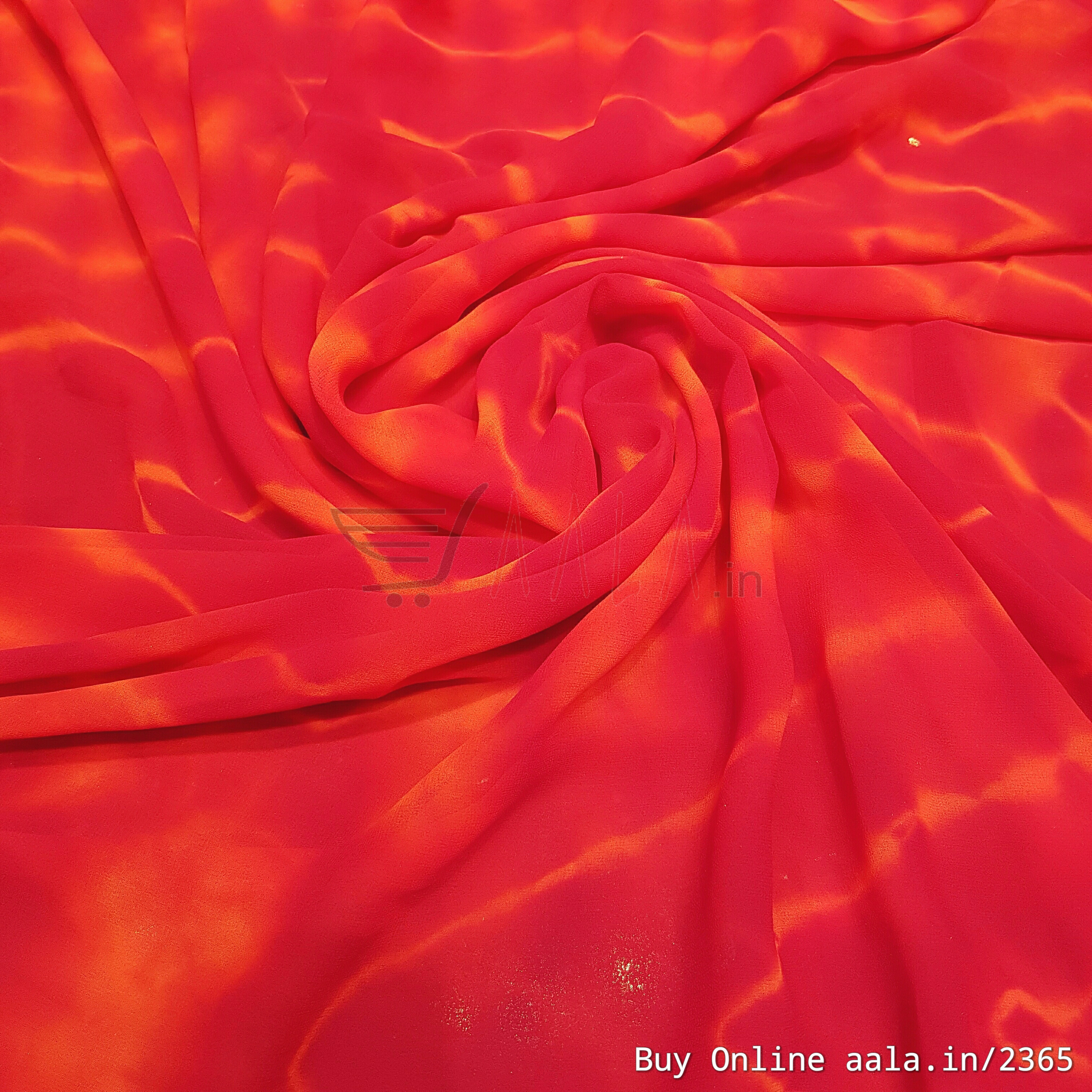 Shaded Georgette Poly-ester 44 Inches Dyed Per Metre #2365