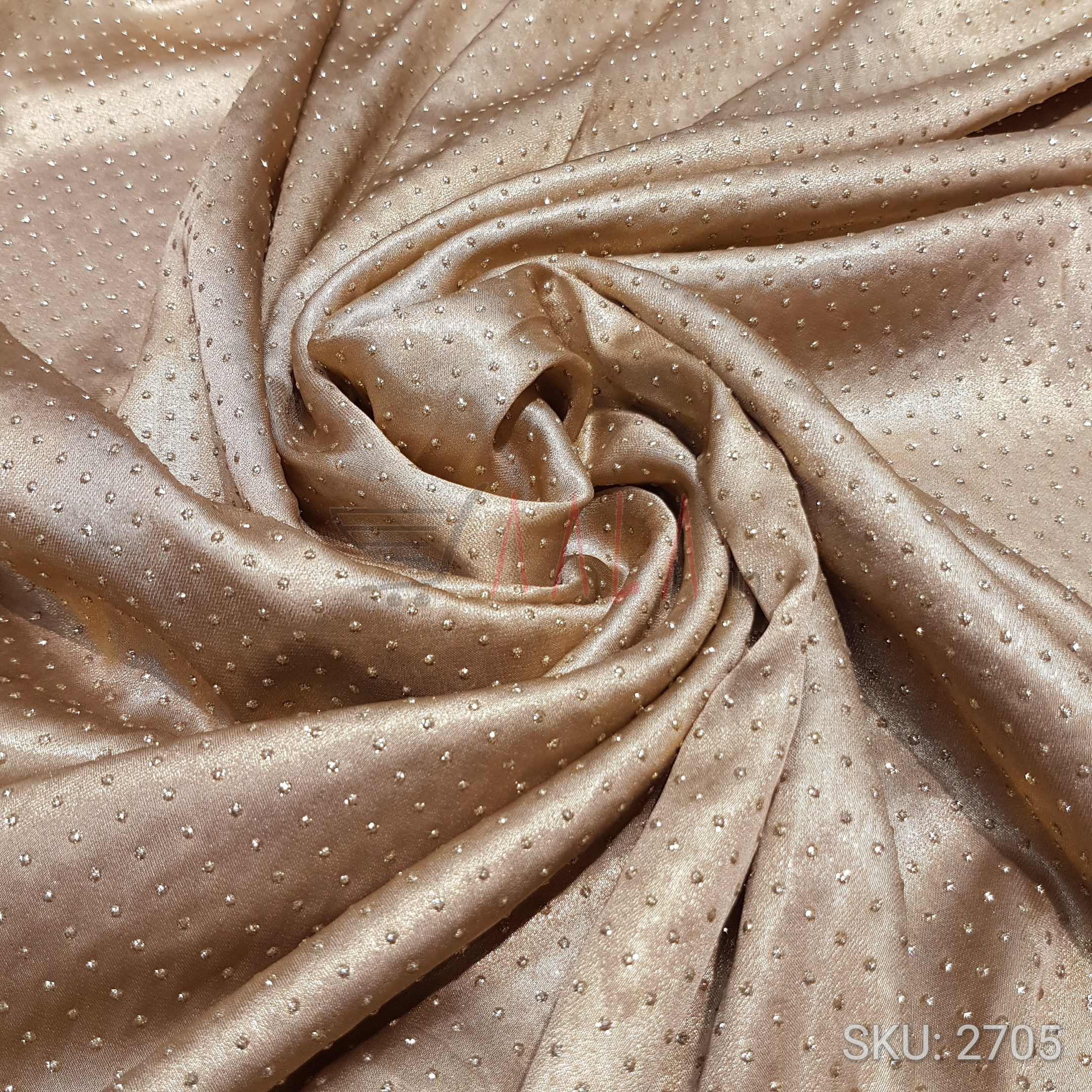 Dew Drop Satin Georgette Poly-ester 44 Inches Dyed Per Metre #2705