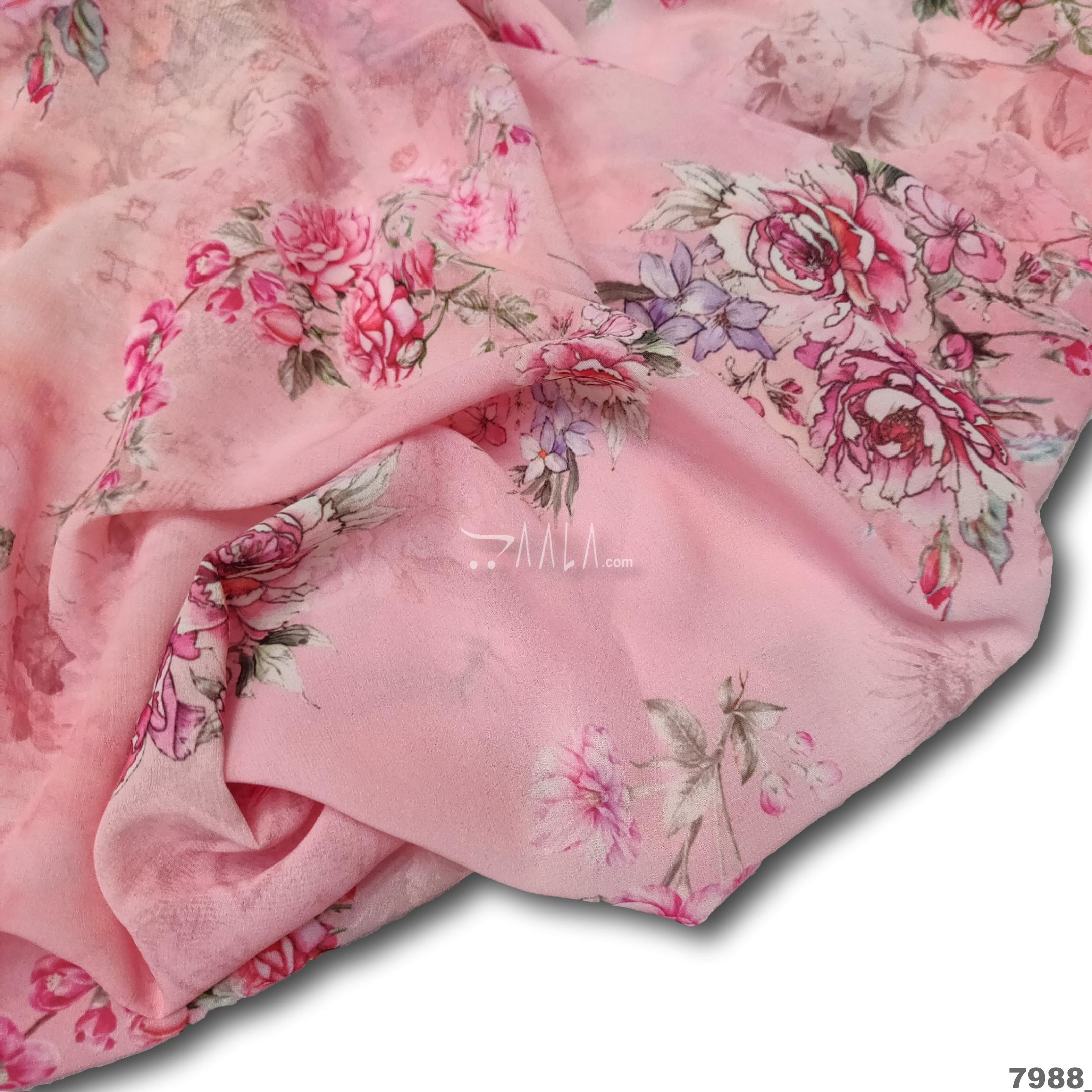 Printed Georgette Poly-ester 44-Inches PRINTED Per-Metre #7988